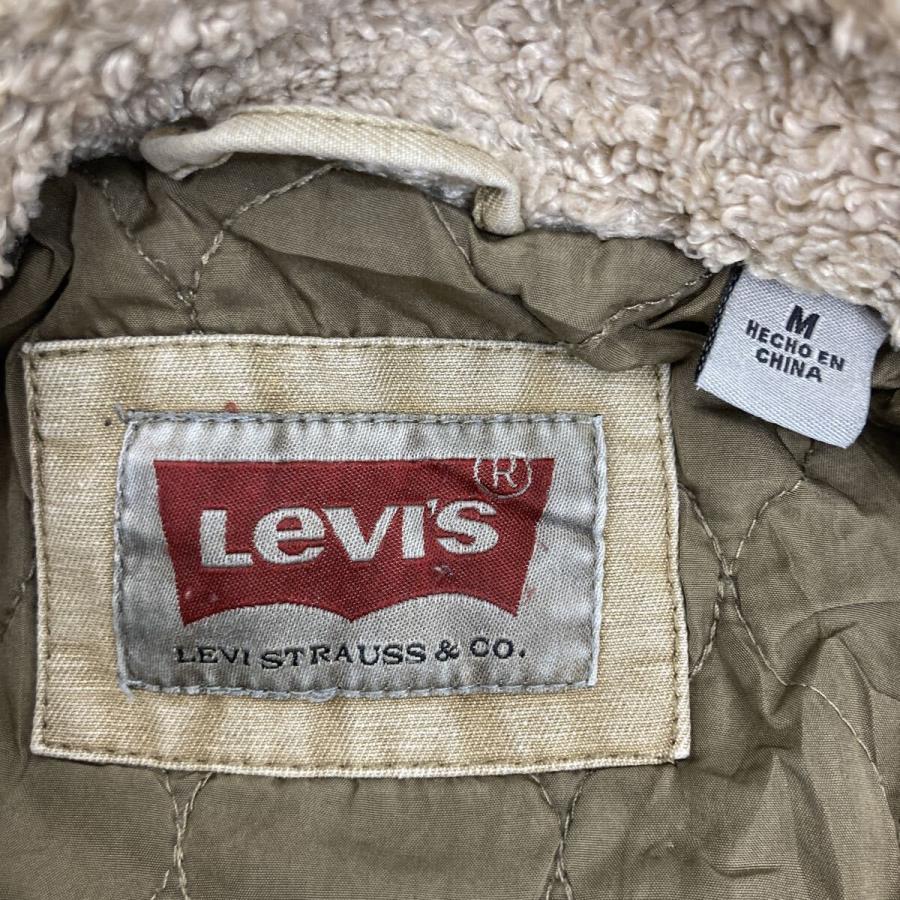 USED 古着 テック スナップボタン ポケット ライトアウター ジャケット Levi's ワークジャケット M ライトカーキ リーバイス ジップアップ