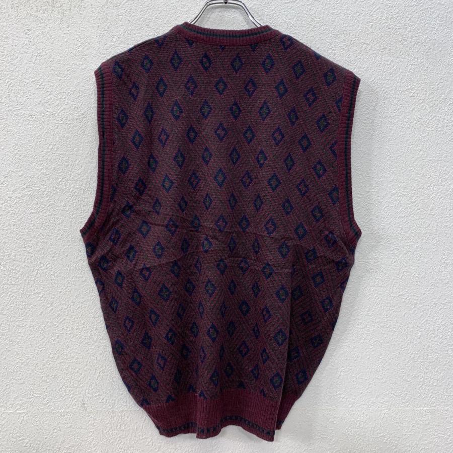 イタリア製 THE ITALIAN SWEATER CO. アクリルニット ベスト L ワイン