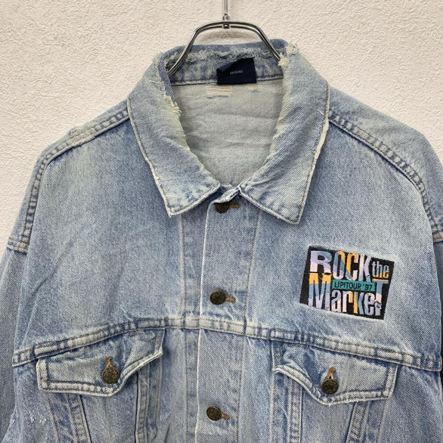 Vintage デニムジャケット L アイスブルー ヴィンテージ Gジャン 