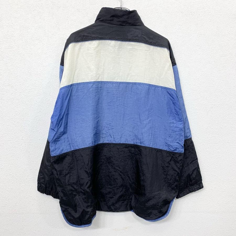 90s ナイロンジャケット XXL位 ブルー系 ホワイト ブラック USA