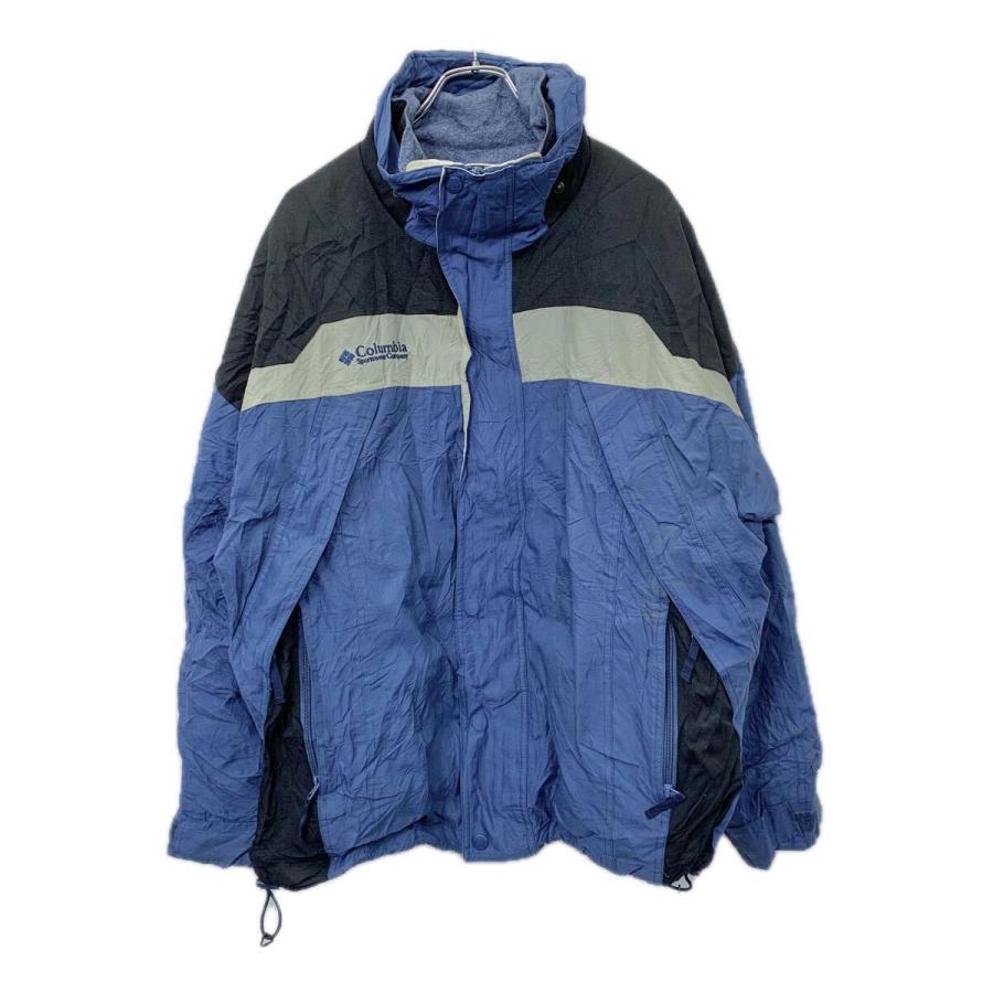 00s Columbia ナイロンジャケット L ブルーグレー ブラック グレー