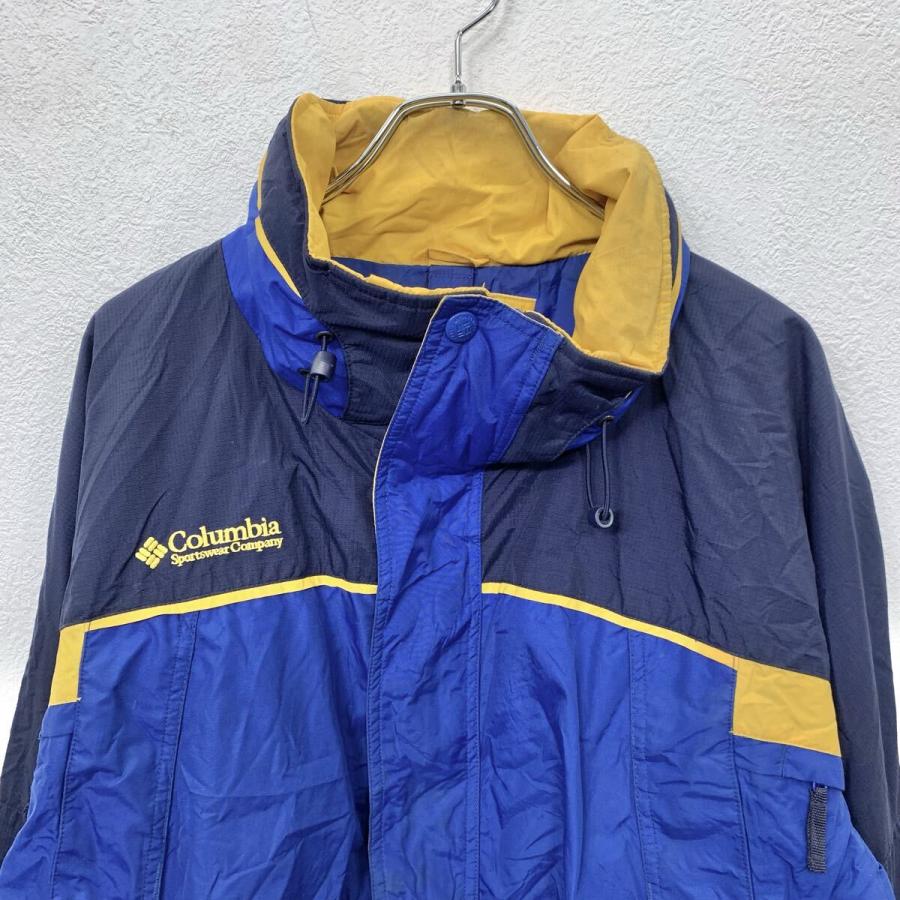00s Columbia ナイロンジャケット XL ブルー イエロー ネイビー