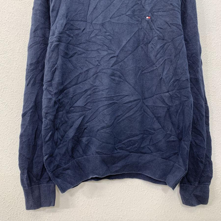 TOMMY HILFIGER コットンニット セーター L ネイビー トミー 