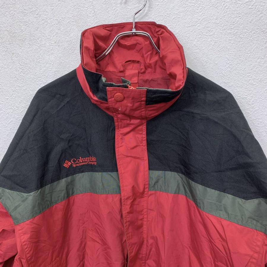 00s Columbia ナイロンジャケット L レッド ブラック オリーブ 