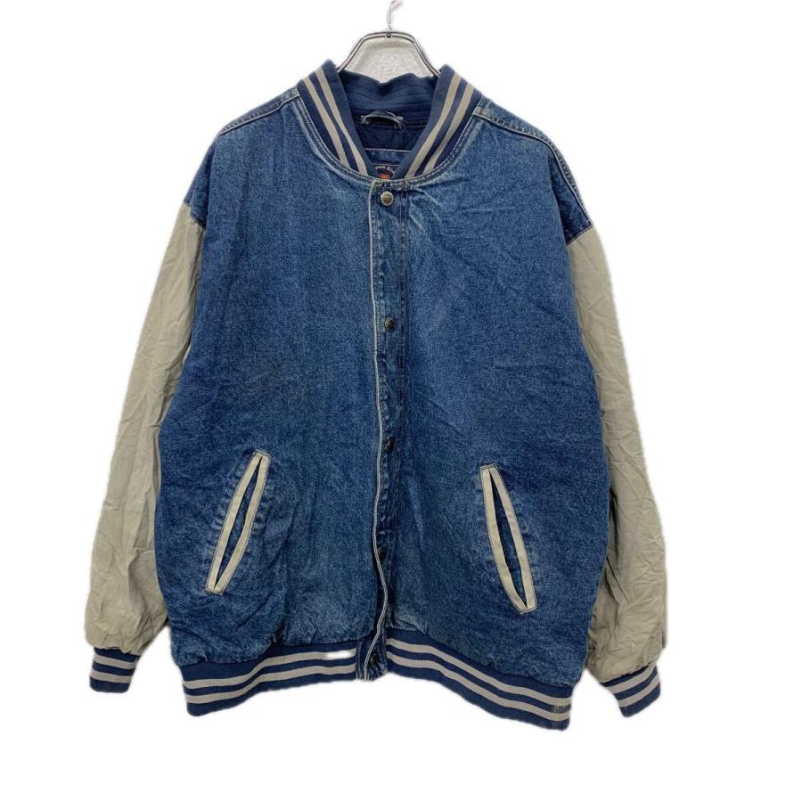 古着　デニムジャケット Route66 中綿 デニムジャケット L インディゴ系 ベージュ ルート66