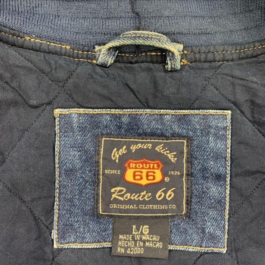 Route66 中綿 デニムジャケット L インディゴ系 ベージュ ルート66 