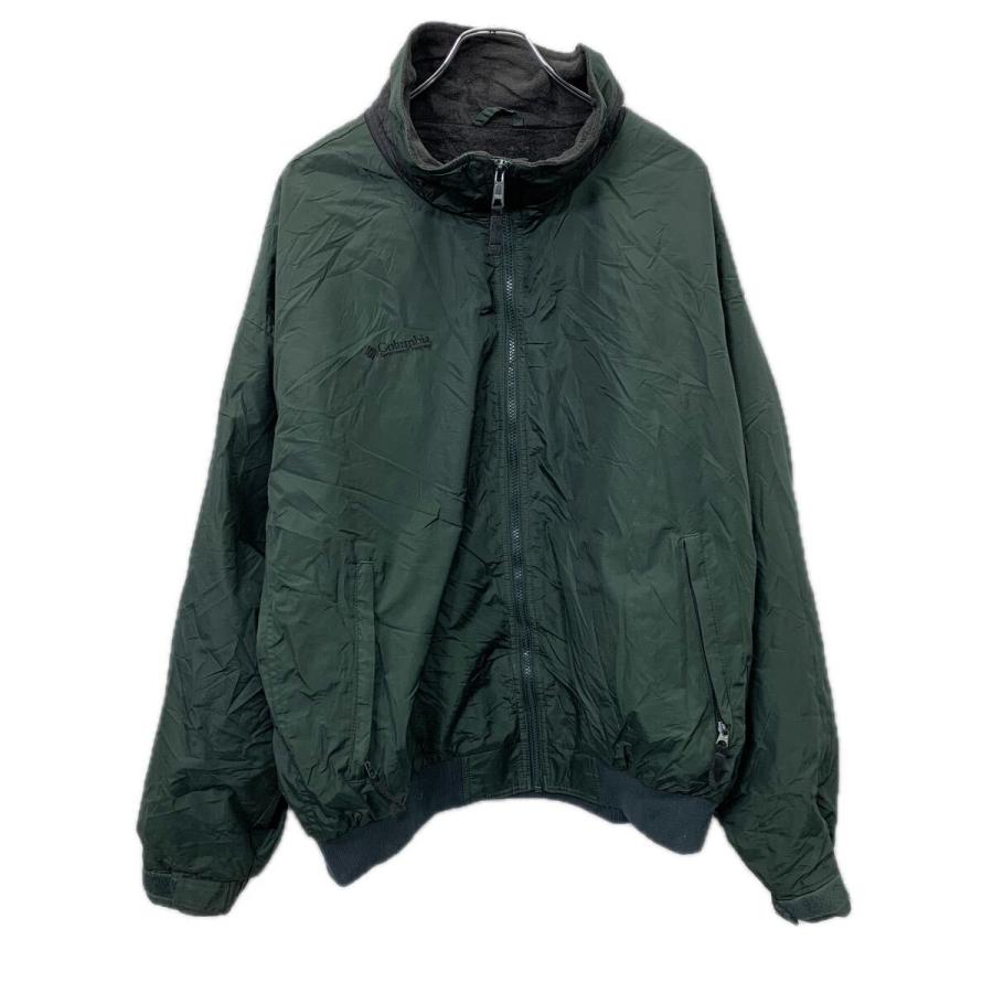 ダークグリーン コットンジャケット フリース裏地 00s Columbia ナイロンジャケット 2XL グリーン コロンビア ウォーム