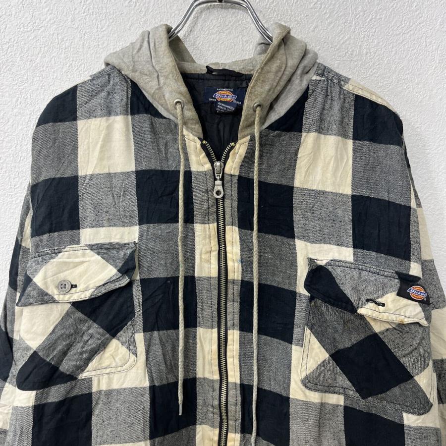 Dickies シャツジャケット 2XL ホワイト ブラック ディッキーズ ジップ 