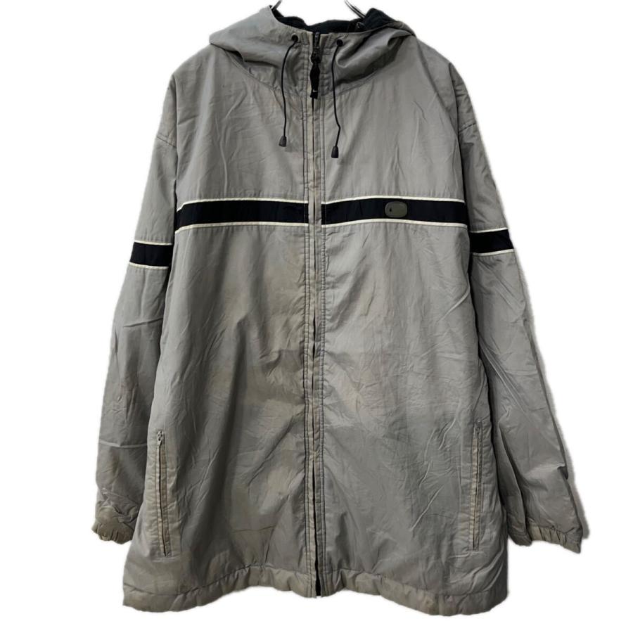 NIKE ナイロンジャケット XL グレー ナイキ ジップアップ ロング丈 