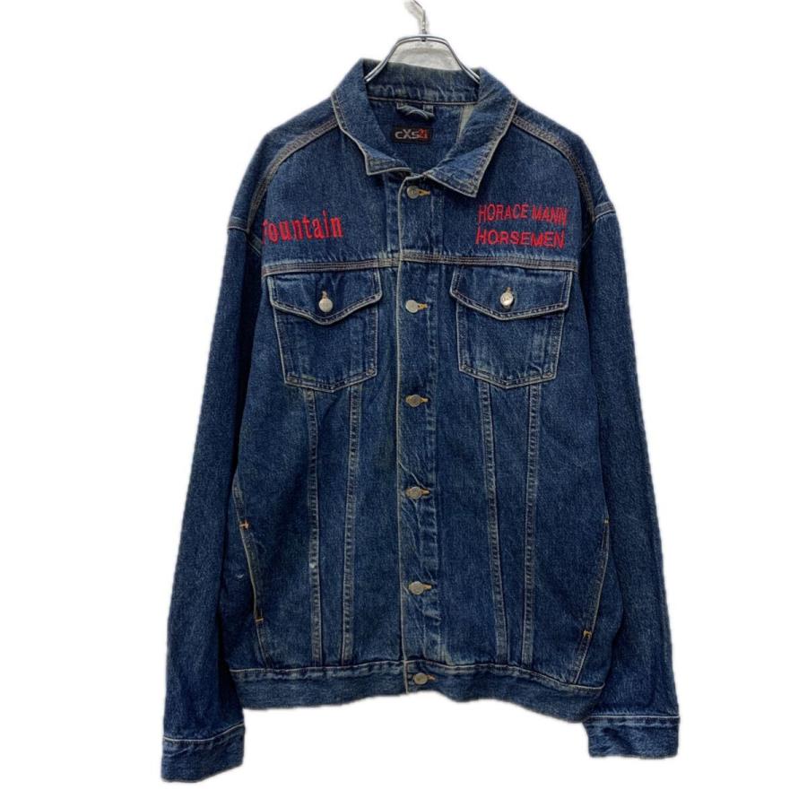 メキシコ製 CXS21 デニムジャケット XL インディゴブルー ボタン 胸