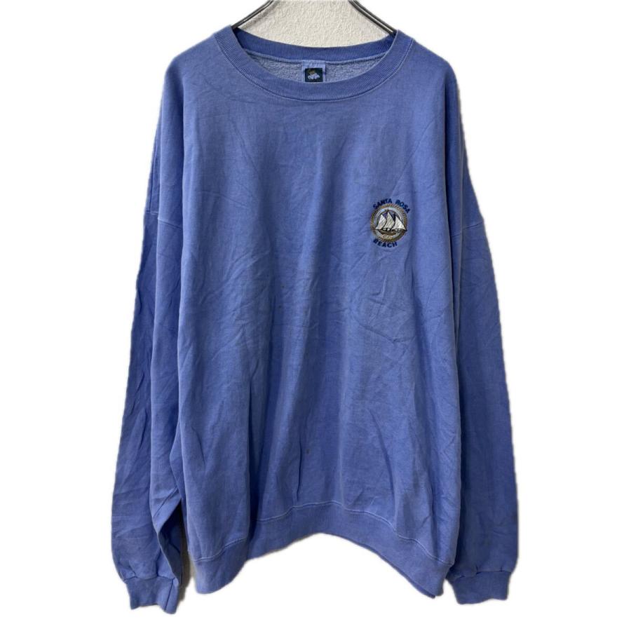 COTTON DELUXE FLEECE プリントスウェット トレーナー 2XL ブルー系