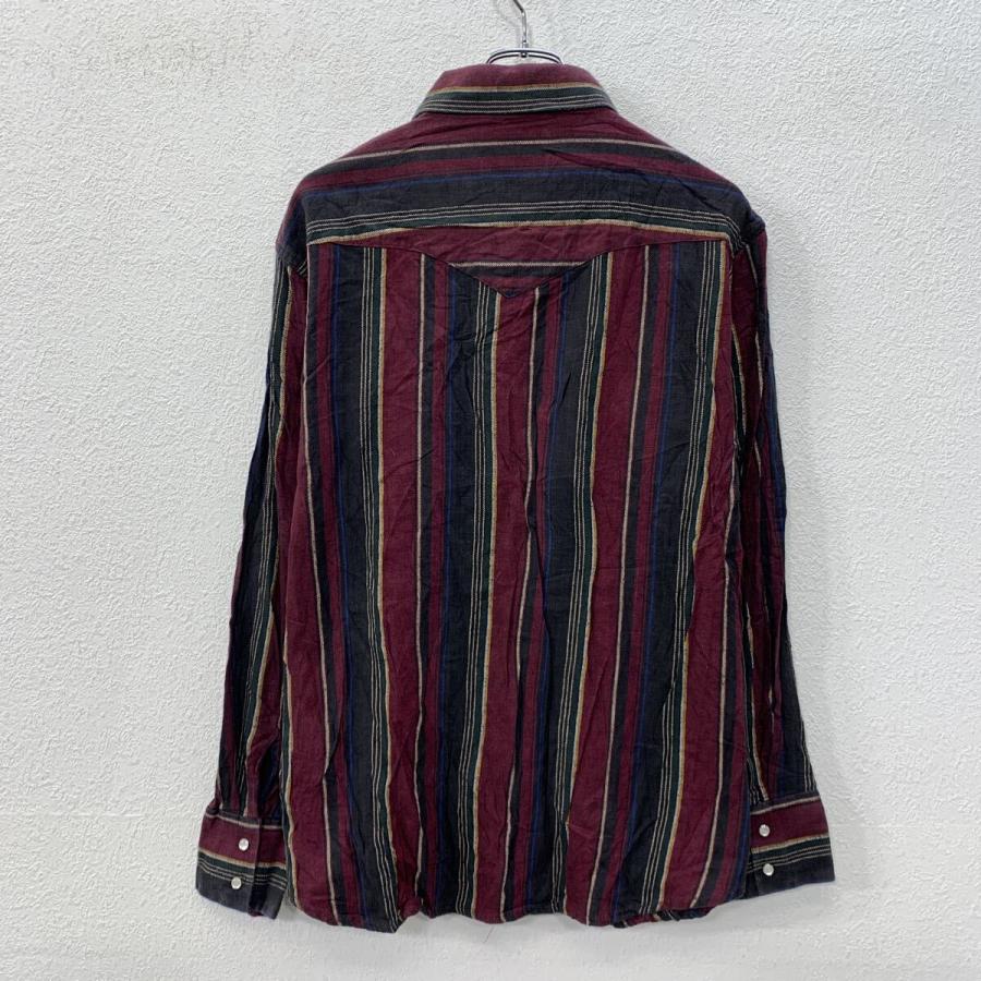 Wrangler 長袖 ストライプシャツ XL ワインレッド マルチカラー