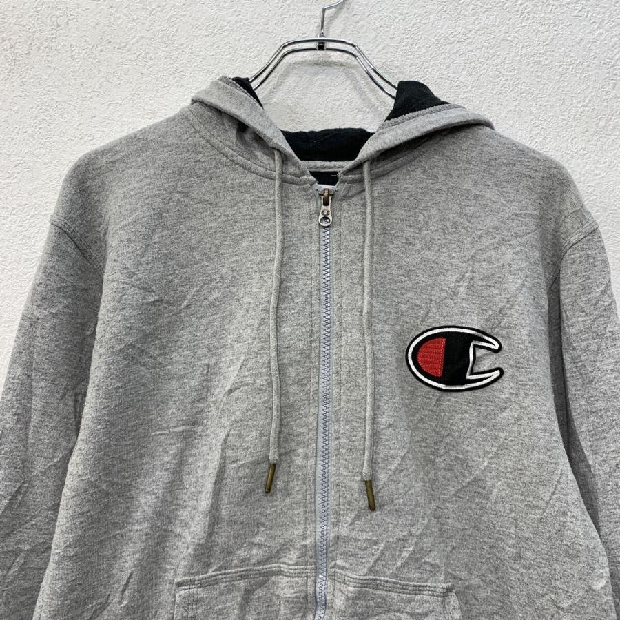 Champion ロゴスウェット パーカー S グレー チャンピオン ジップ