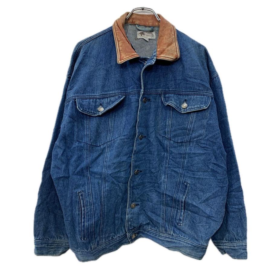 ✨極美品✨45R デニムジャケット メタルボタン ガーゼ裏毛 インディゴブルー 45R北海道本裏毛の908スタジアム（インディゴ 濃）: WOMEN｜45R