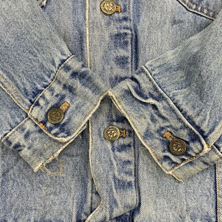 Marlboro デニムジャケット L アイスブルー マルボロ Gジャン 襟レザー