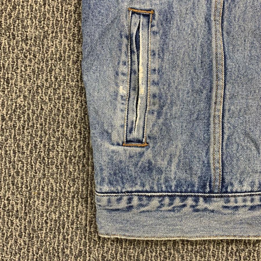 Marlboro デニムジャケット L アイスブルー マルボロ Gジャン 襟レザー