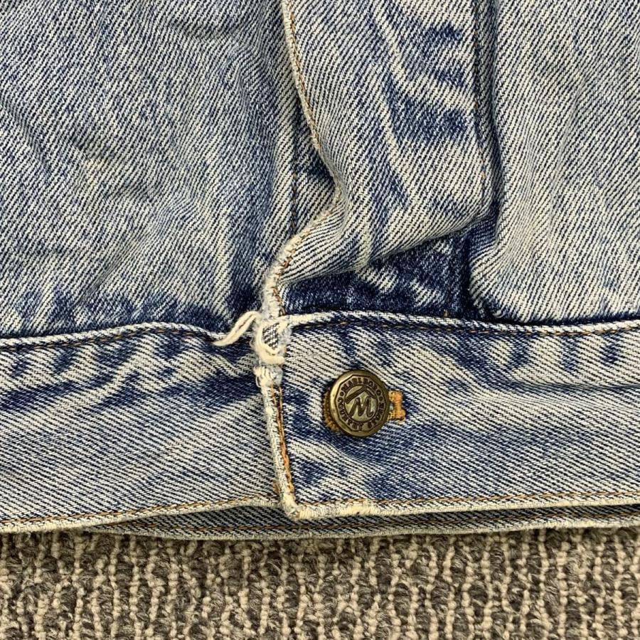 Marlboro デニムジャケット L アイスブルー マルボロ Gジャン 襟レザー