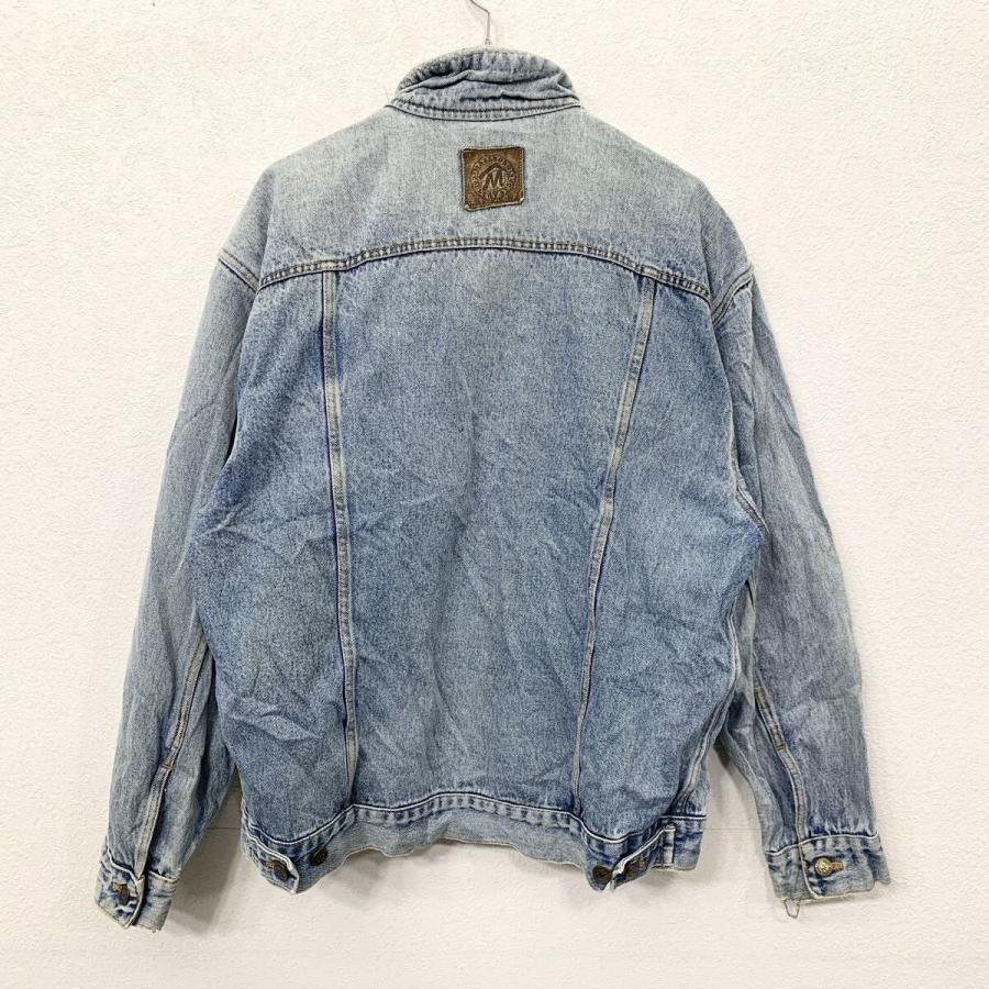 Marlboro デニムジャケット L アイスブルー マルボロ Gジャン 襟レザー