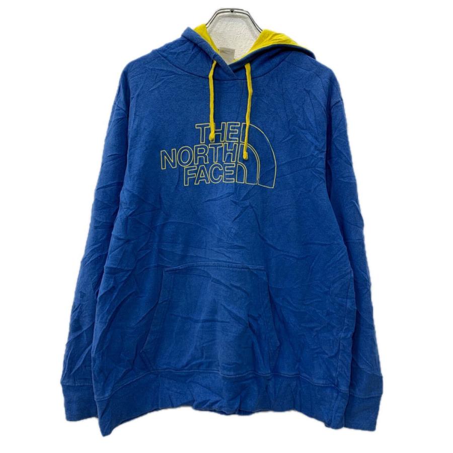 THE NORTH FACE プリントスウェット パーカー XL ブルー イエロー ザ 