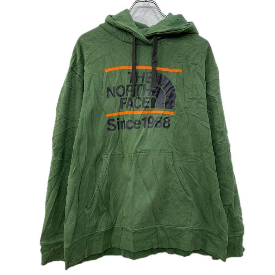 THE NORTH FACE プリントスウェット パーカー XL グリーン ザノース