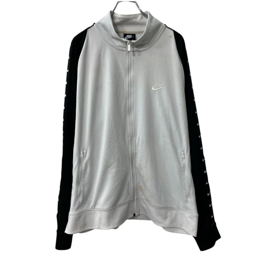 NIKE ジャージ 2XL ホワイト ブラック ナイキ ジップアップ メッシュ 