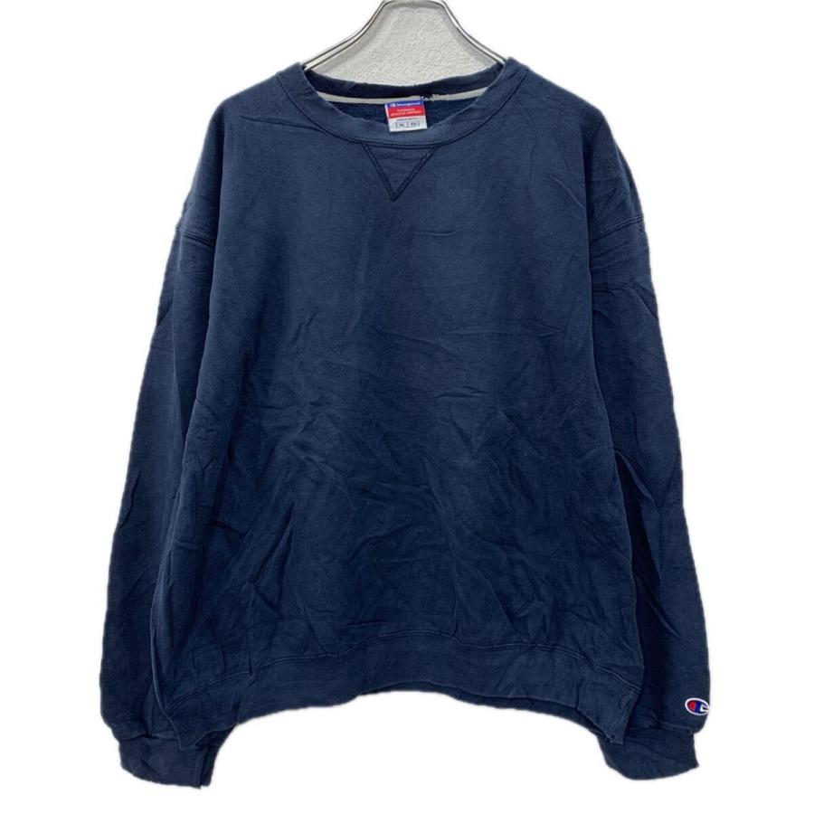 メキシコ製 Champion ロゴスウェット トレーナー XL ネイビー 