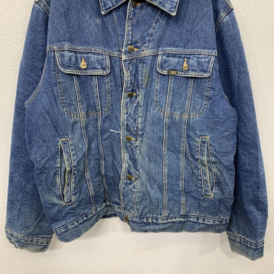 Lee デニムジャケット XL インディゴブルー リー ボタン 裏地ボア 裏地