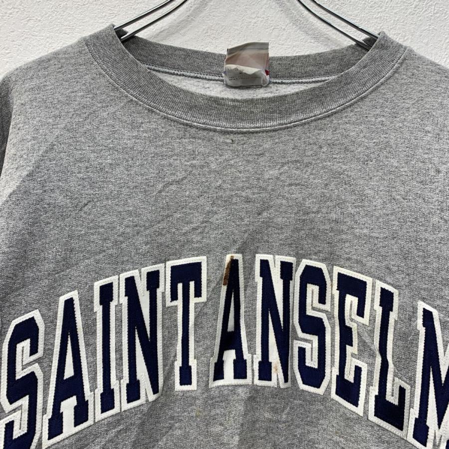 Champion ロゴスウェット トレーナー XXL グレー ネイビー