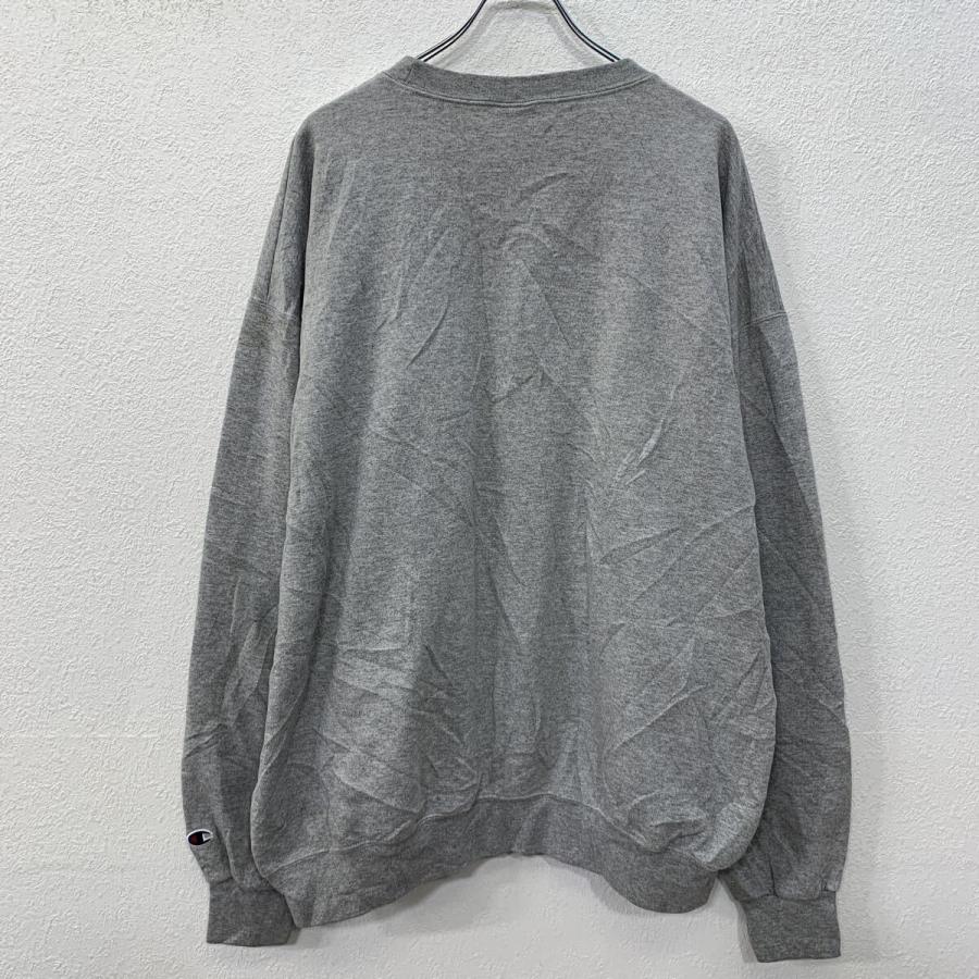 Champion ロゴスウェット トレーナー XXL グレー ネイビー