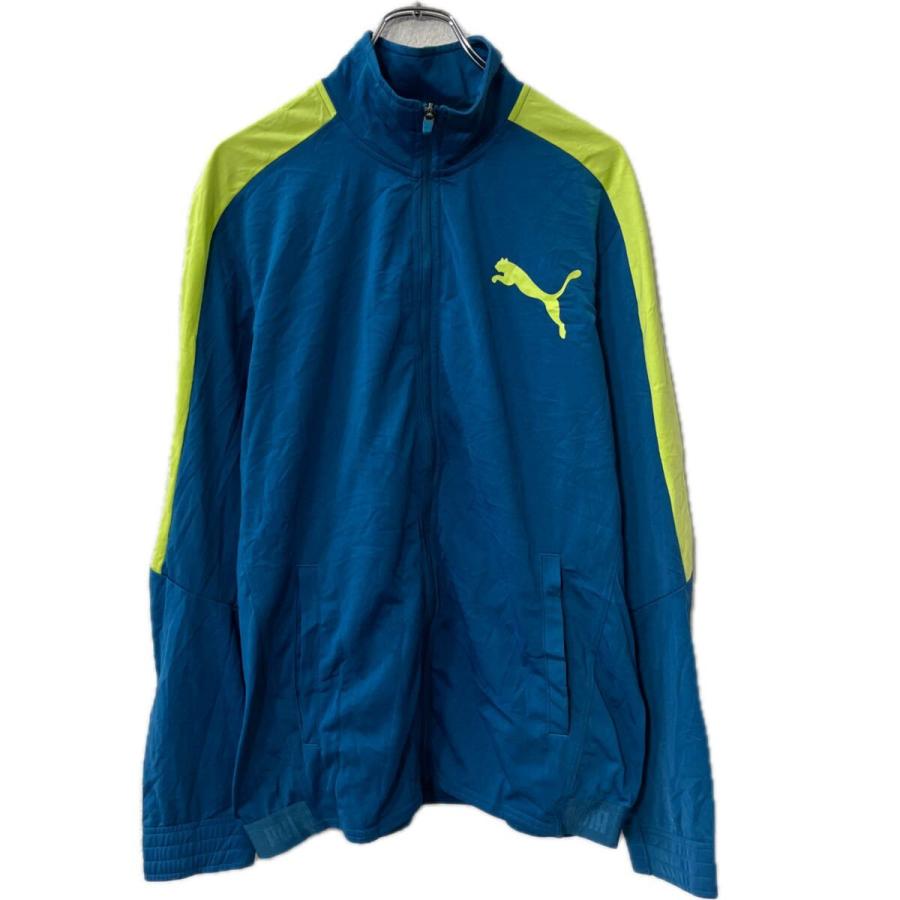 PUMA ジャージ L ブルー プーマ ジップアップ スポーティー トラック 