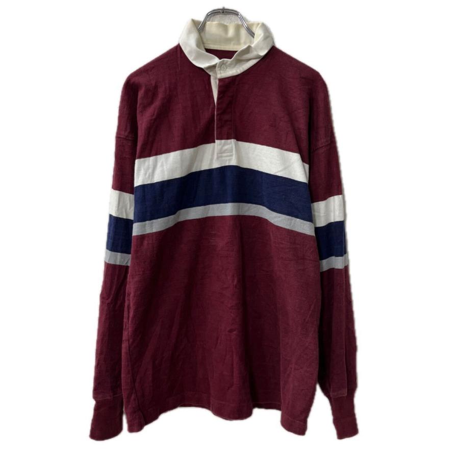 90s USA製 L.L.Bean 長袖 ラガーシャツ L ワインレッド エルエルビーン