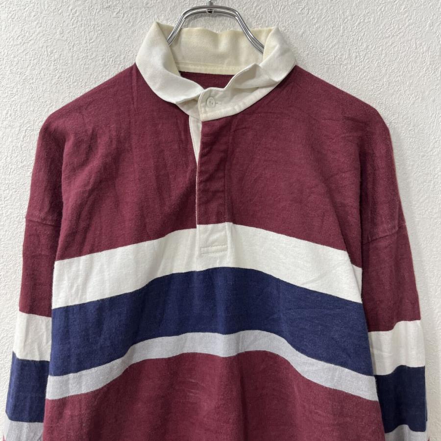 90s USA製 L.L.Bean 長袖 ラガーシャツ L ワインレッド エルエルビーン