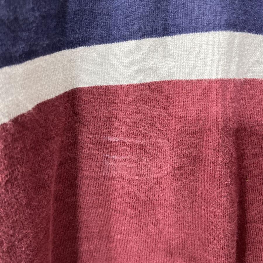90s USA製 L.L.Bean 長袖 ラガーシャツ L ワインレッド エルエルビーン