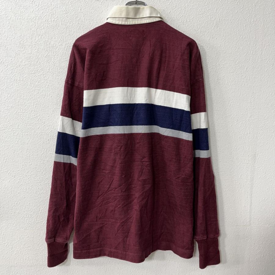 90s USA製 L.L.Bean 長袖 ラガーシャツ L ワインレッド エルエルビーン