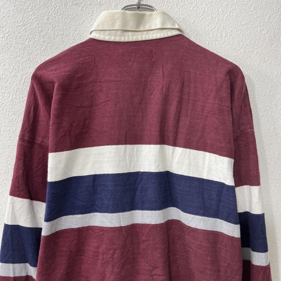 90s USA製 L.L.Bean 長袖 ラガーシャツ L ワインレッド エルエルビーン