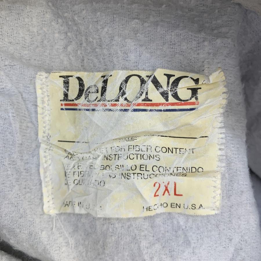 USA製 DeLONG ナイロンジャケット 2XL ネイビー マルチカラー ハーフ 