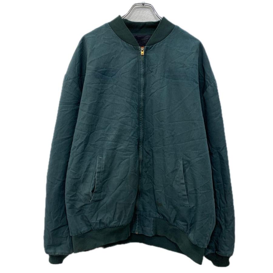 メキシコ製 RED KAP ワークジャケット XXL グリーン ジップアップ 無地