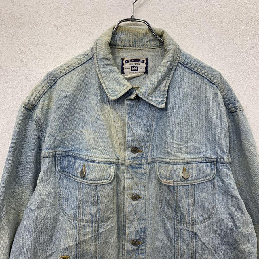 90s Lee デニムジャケット XL ライトブルー リー ボタンダウン
