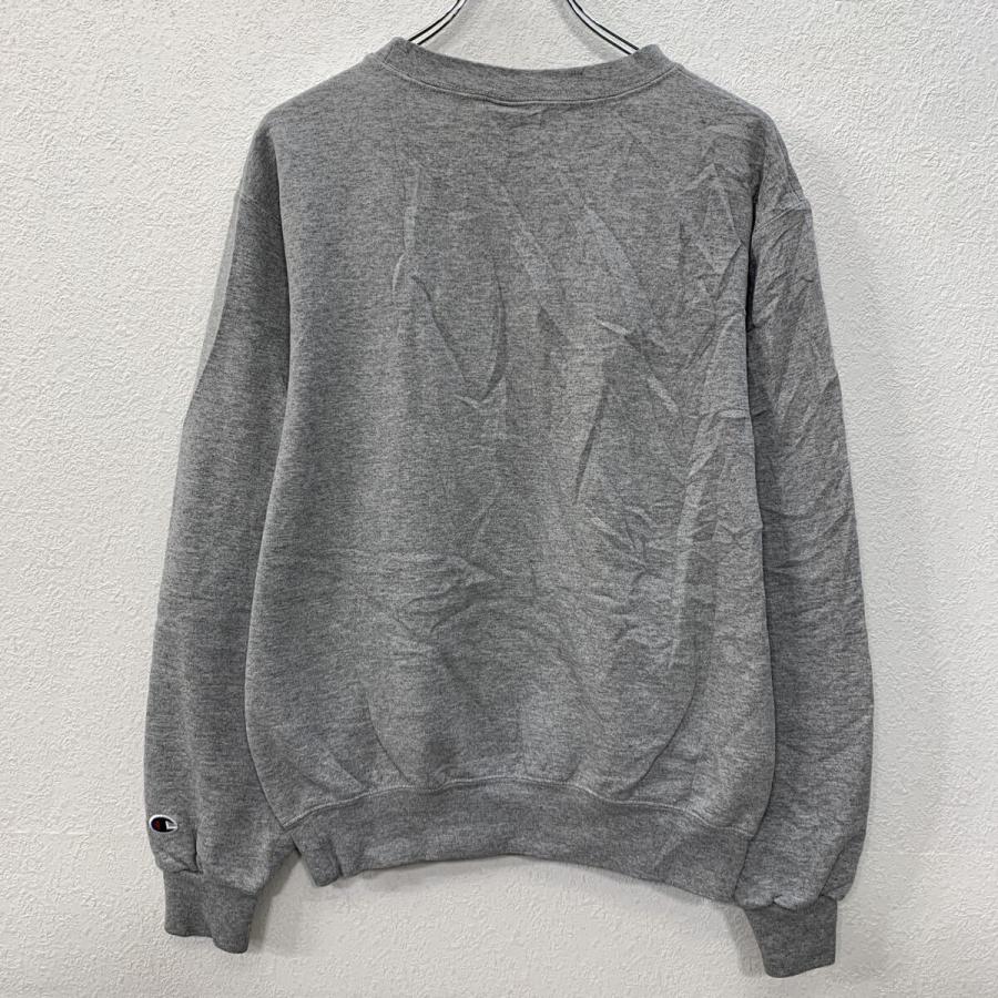 Champion プリントスウェット トレーナー S グレー ネイビー