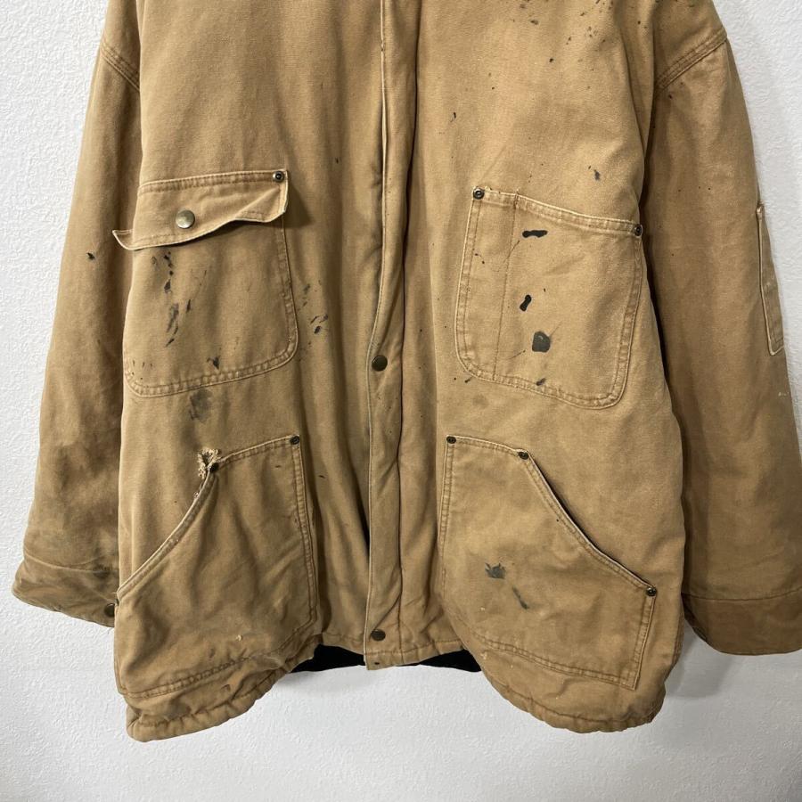 ダックジャケット XL〜 ブラウン ジップアップ ダブルジップ マルチ