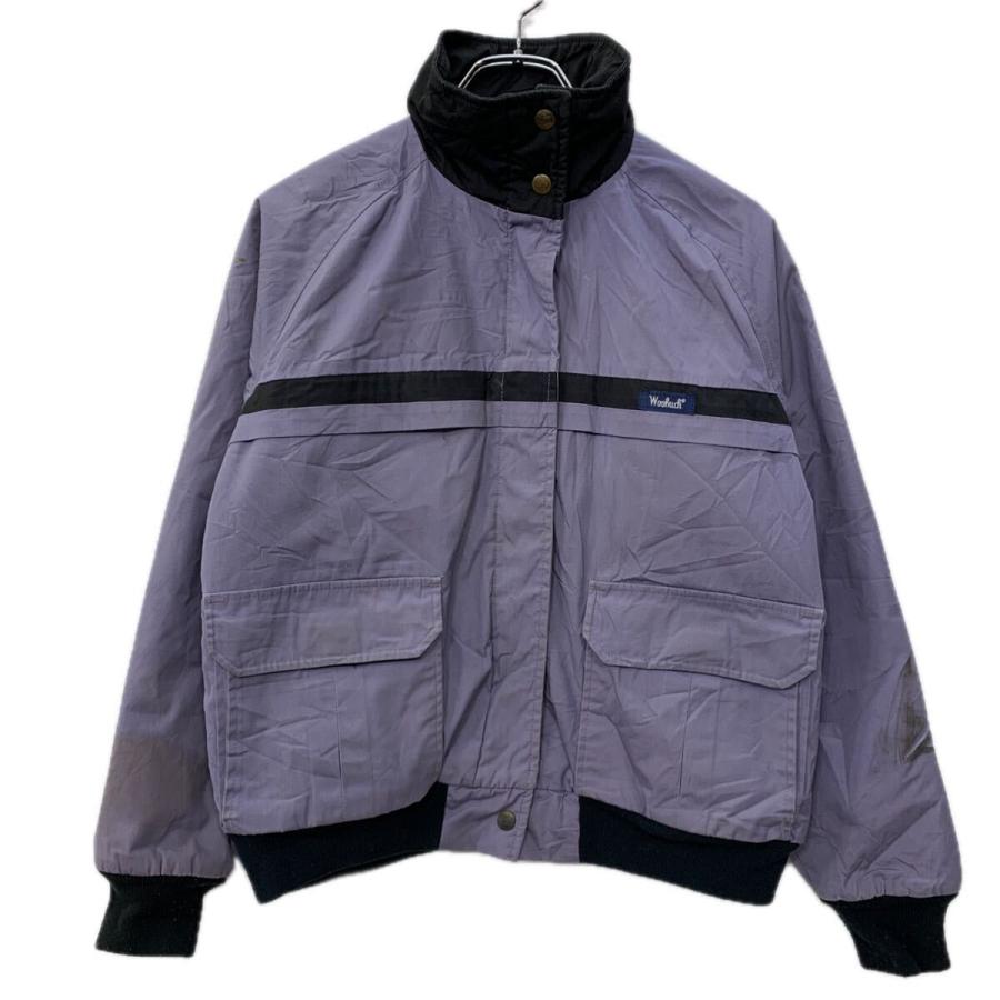 USA製 80s Woolrich WOMAN ナイロンジャケット L パープル ウール
