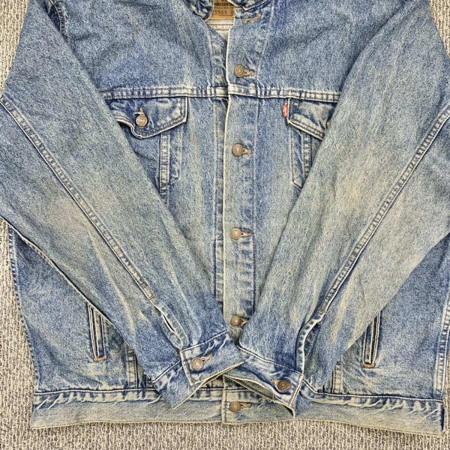 90s USA製 Levi's 75559 デニムジャケット XL ライトブルー リーバイス