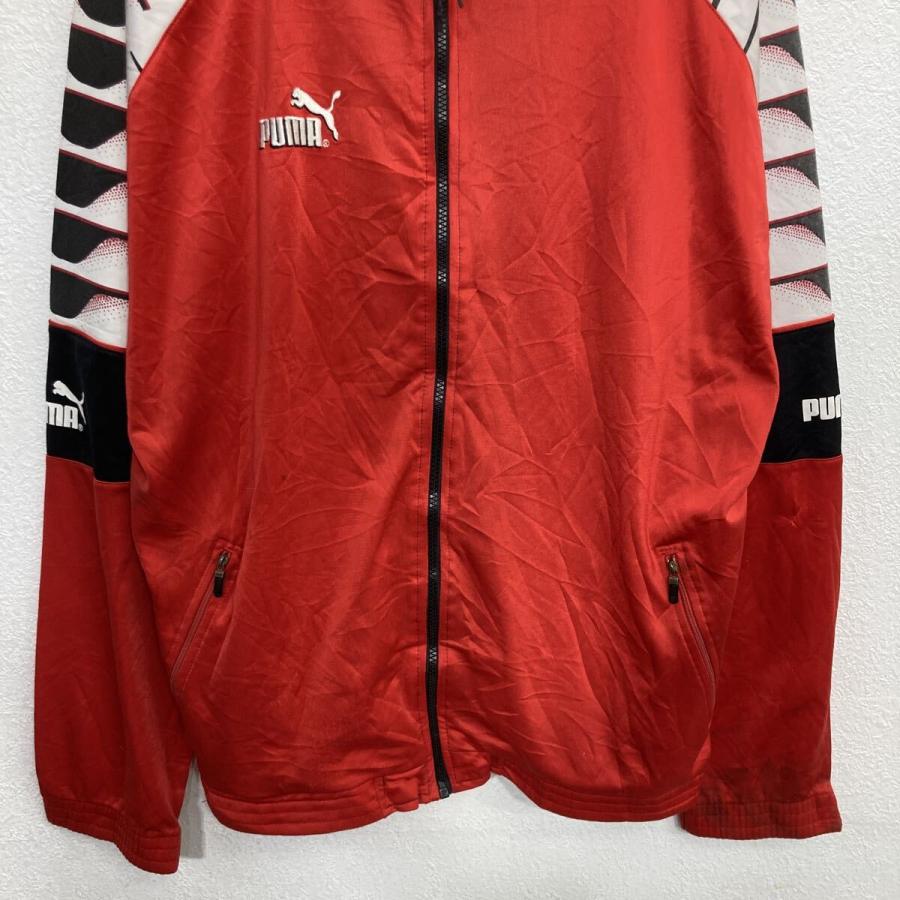 90s PUMA ロゴジャージ L〜 レッド プーマ ジップアップ ラグラン 