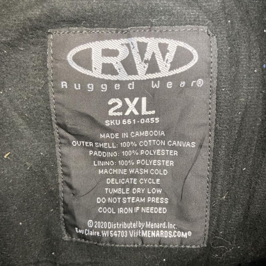RuggedWear ダックジャケット 2XL ブラック ラギッドウェア ジップ