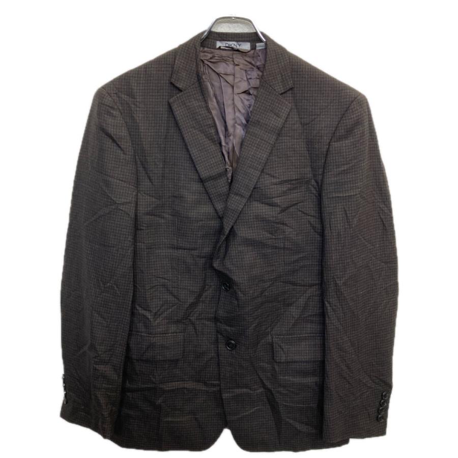 DKNY テーラードジャケット XL〜 ダークブラウン ダナキャラン