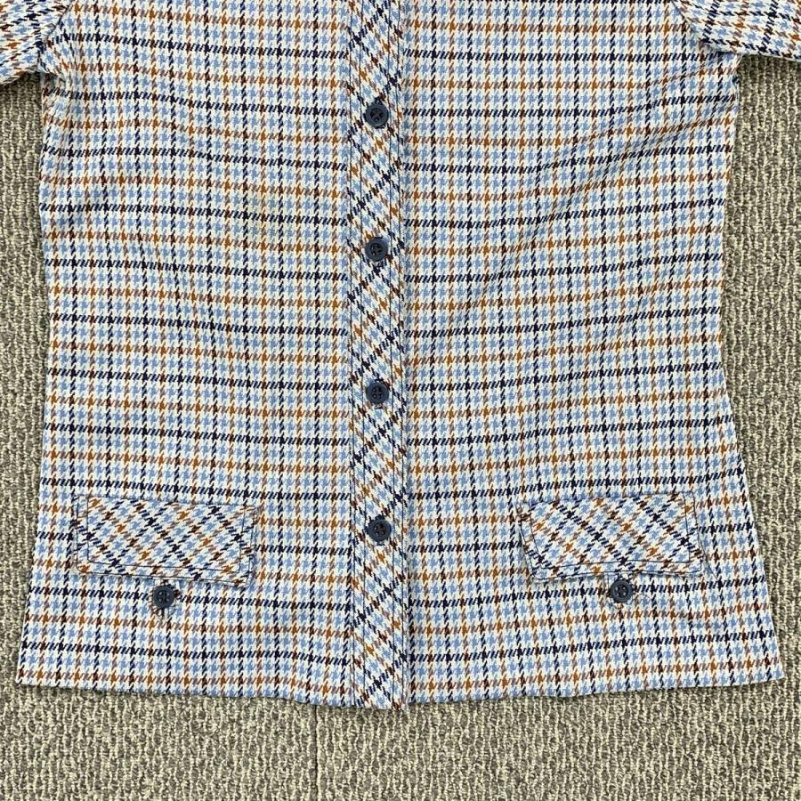 70s NPC fashion レディース 長袖 千鳥格子柄シャツ S位 マルチカラー