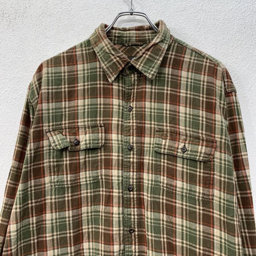 Timberland 長袖 ネルシャツ XL グリーン ブラウン ティンバーランド