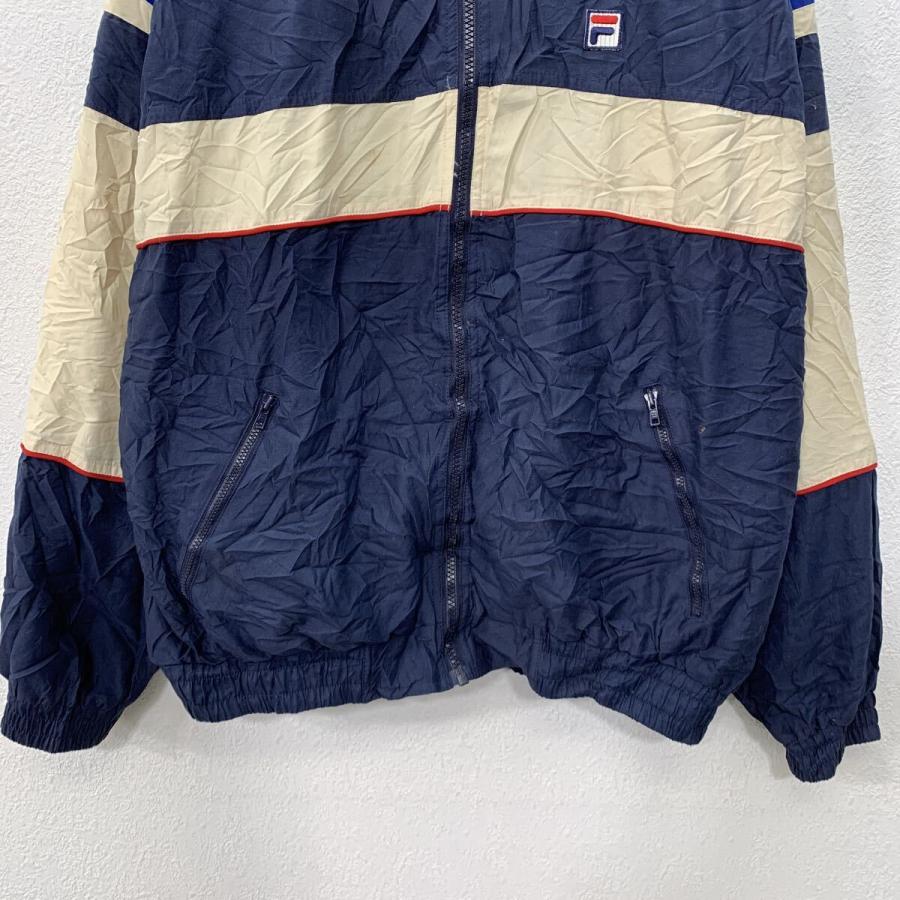 00s FILA ナイロンジャケット M ネイビー フィラ ジップアップ ワン