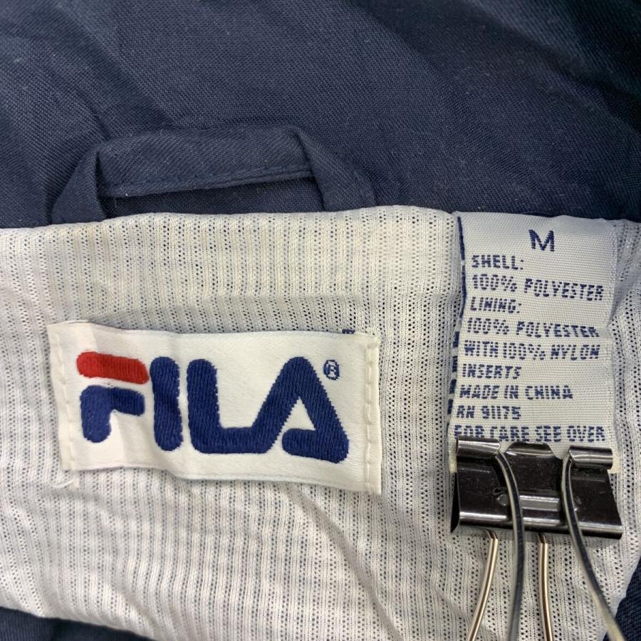 00s FILA ナイロンジャケット M ネイビー フィラ ジップアップ ワン