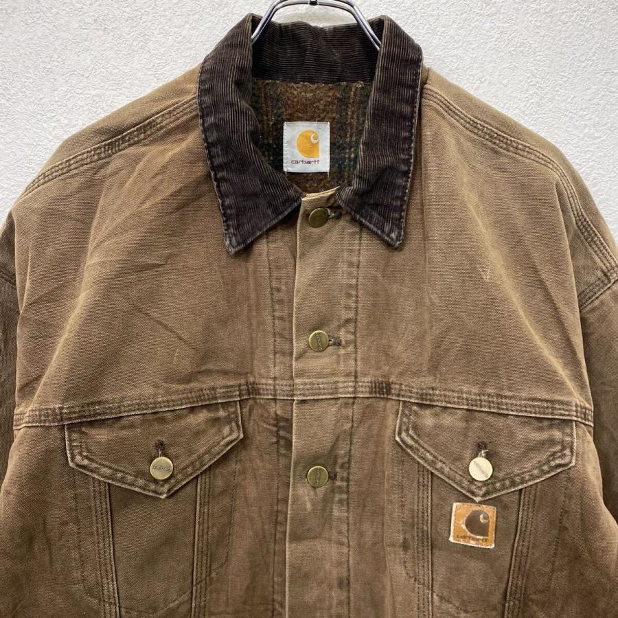 90s Carhartt ダック トラッカージャケット XL位 ブラウン カーハート